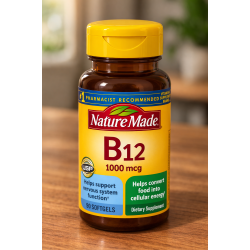 Vitamin B12 1000 mcg Softgels, 90 Count for Metabolic Health